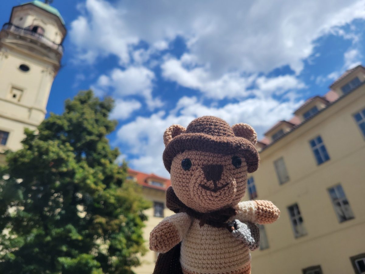 The Nightwatchbear is visiting Klementinum.